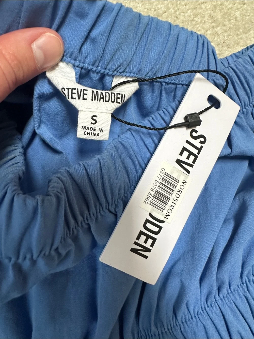 Steve Madden Blue Elastic Waist Maxi Dress - Picture 7 of 9